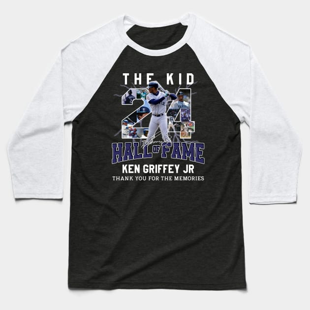 Ken Griffey Jr The Kid Basketball Legend Signature Vintage Retro 80s 90s Bootleg Rap Style Baseball T-Shirt by CarDE